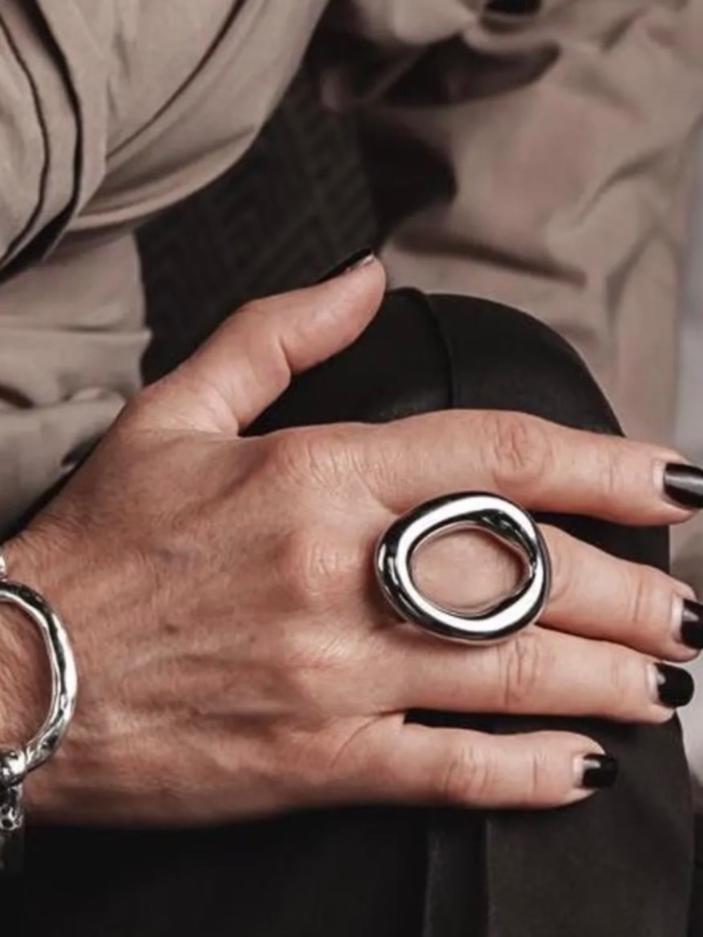 NWB Chunky titanium ring, modern statement ring